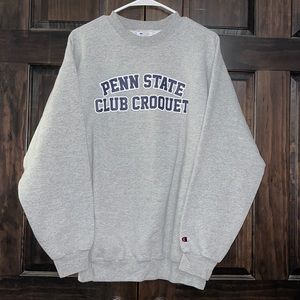 Vintage 1990s champion Penn State University club croquet pull over crewneck